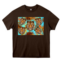 Chocolate Brown Tiger Heavy Core Tee - Artiststas