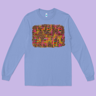 Cinco De Mayo Leopard Glitter Long Sleeve Tee Designed By Artiststas