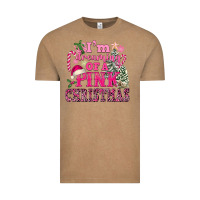 Vintage Coffee I Am Dreaming Of A Pink Christmas Vintage Tee - FaDigitalArtStudio