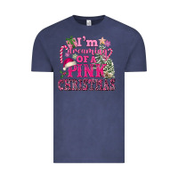 Vintage Denim I Am Dreaming Of A Pink Christmas Vintage Tee - FaDigitalArtStudio