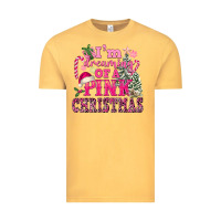 Vintage Mustard I Am Dreaming Of A Pink Christmas Vintage Tee - FaDigitalArtStudio