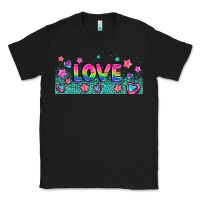 Black lgbt love with hearts and stars Classic Tee - AdoDesignShop
