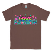 Chestnut lgbt love with hearts and stars Classic Tee - AdoDesignShop