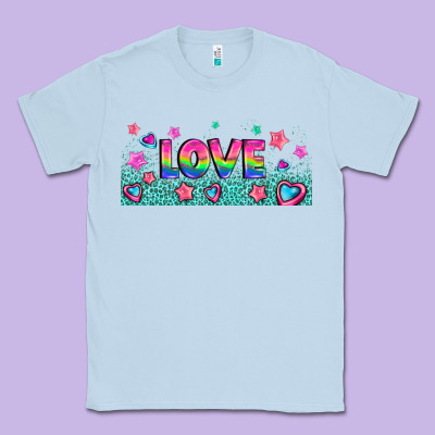 Lgbt Love With Hearts And Stars Classic Tee Designed By Adodesignshop