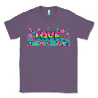 Lavender lgbt love with hearts and stars Classic Tee - AdoDesignShop