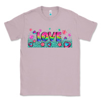 Lilac lgbt love with hearts and stars Classic Tee - AdoDesignShop