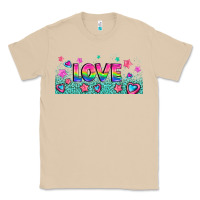 Mushroom lgbt love with hearts and stars Classic Tee - AdoDesignShop