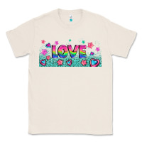 Natural lgbt love with hearts and stars Classic Tee - AdoDesignShop