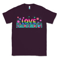 Plum lgbt love with hearts and stars Classic Tee - AdoDesignShop