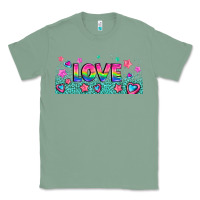 Sage lgbt love with hearts and stars Classic Tee - AdoDesignShop
