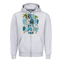 Heather Grey oh ship its a family trip Zipper Hoodie - MaliasSmallBusiness