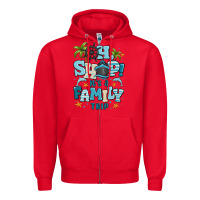 Red oh ship its a family trip Zipper Hoodie - MaliasSmallBusiness
