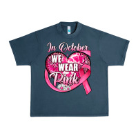 Midnight Navy in october we wear pink heart Urban Heavy Tee - JahusDesignShop