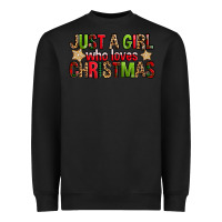 Black just a girl who loves christmas with cookies Heavyweight Sweatshirt - FaDigitalArtStudio
