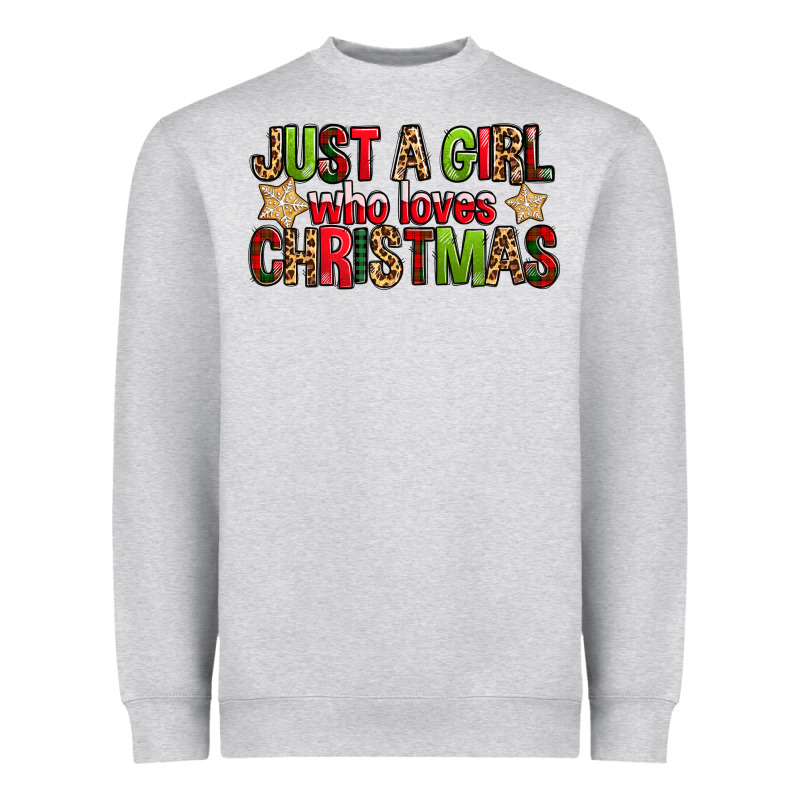 Just A Girl Who Loves Christmas With Cookies Heavyweight Sweatshirt by FaDigitalArtStudio | Teevron