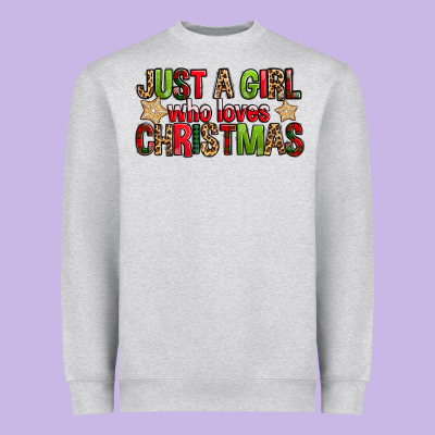 Just A Girl Who Loves Christmas With Cookies Heavyweight Sweatshirt Designed By Fadigitalartstudio