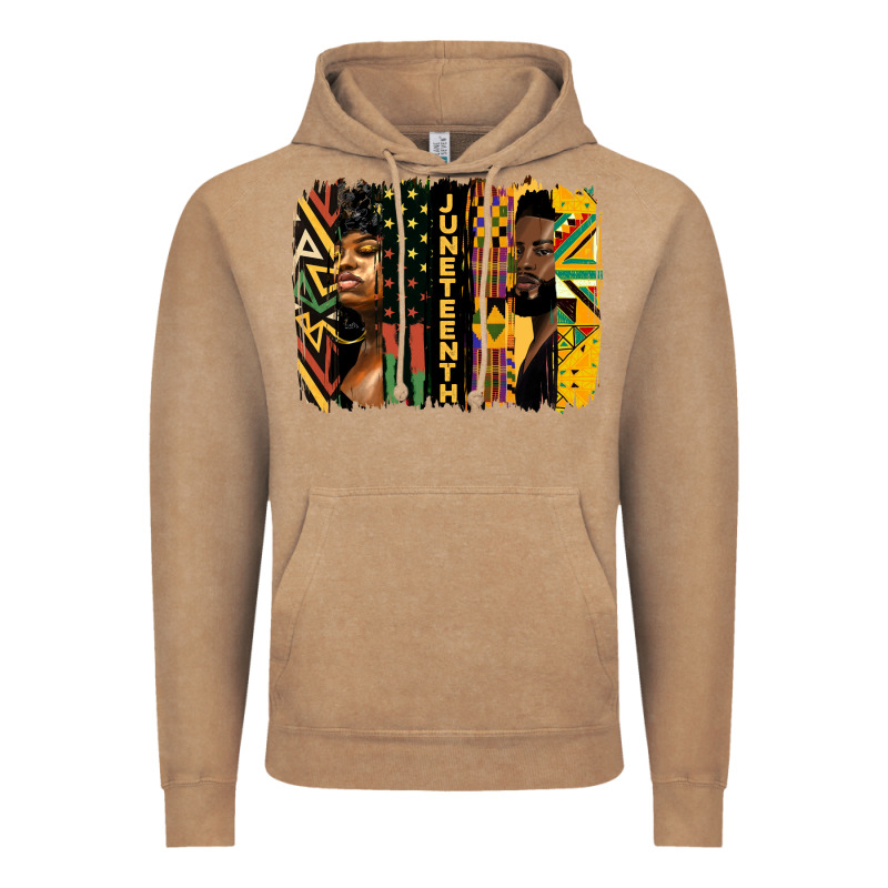 Juneteenth Brush Stroke Vintage Hoodie by HRA Design Shop | Teevron