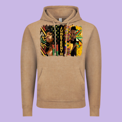 Juneteenth Brush Stroke Vintage Hoodie Designed By Hra Design Shop