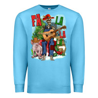 Ocean Blue Fa la la la skeleton farm Premium Sweatshirt - NancyCooperArtShop