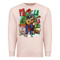 Pale Pink Fa la la la skeleton farm Premium Sweatshirt - NancyCooperArtShop
