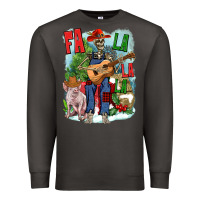 Smoke Fa la la la skeleton farm Premium Sweatshirt - NancyCooperArtShop