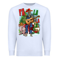 White Fa la la la skeleton farm Premium Sweatshirt - NancyCooperArtShop
