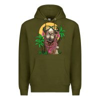 Army Green camel with oasis Premium Hoodie - BarkalooDesign
