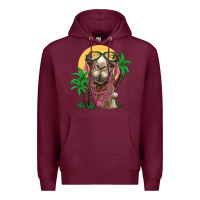 Burgundy camel with oasis Premium Hoodie - BarkalooDesign