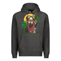 Charcoal Heather camel with oasis Premium Hoodie - BarkalooDesign