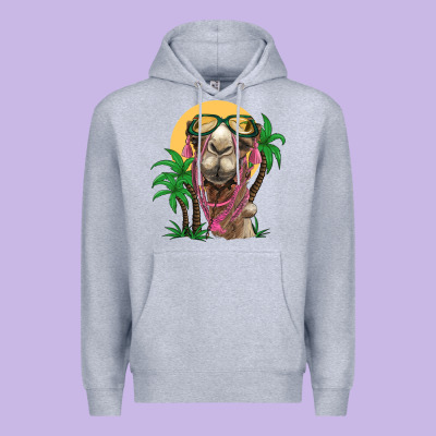 Camel With Oasis Premium Hoodie Designed By Barkaloodesign
