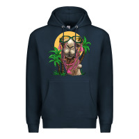Navy camel with oasis Premium Hoodie - BarkalooDesign