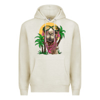 Oatmeal Heather camel with oasis Premium Hoodie - BarkalooDesign