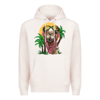 Pale Pink camel with oasis Premium Hoodie - BarkalooDesign