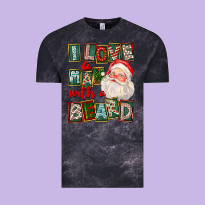 I Love A Man With A Beard Vintage Tee Designed By Fadigitalartstudio