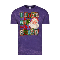 Cloud Purple I Love A Man With A Beard Vintage Tee - FaDigitalArtStudio