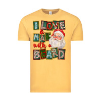 Vintage Mustard I Love A Man With A Beard Vintage Tee - FaDigitalArtStudio