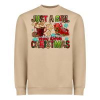 Just A Girl Who Loves Christmas Heavyweight Sweatshirt | Teevron