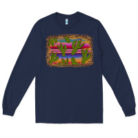 Navy cinco de mayo leopard frame Long Sleeve Tee - Artiststas