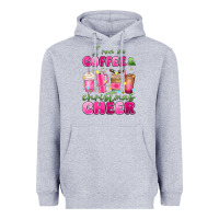 Heather Grey i run on coffee and christmas cheer Heavyweight Hoodie - MaliasSmallBusiness