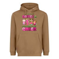 Toasted Coconut i run on coffee and christmas cheer Heavyweight Hoodie - MaliasSmallBusiness