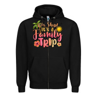 Black oh ship its a family trip summer vacation Zipper Hoodie - MaliasSmallBusiness