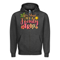 Charcoal Heather oh ship its a family trip summer vacation Zipper Hoodie - MaliasSmallBusiness