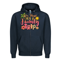 Navy oh ship its a family trip summer vacation Zipper Hoodie - MaliasSmallBusiness
