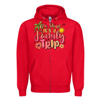 Red oh ship its a family trip summer vacation Zipper Hoodie - MaliasSmallBusiness