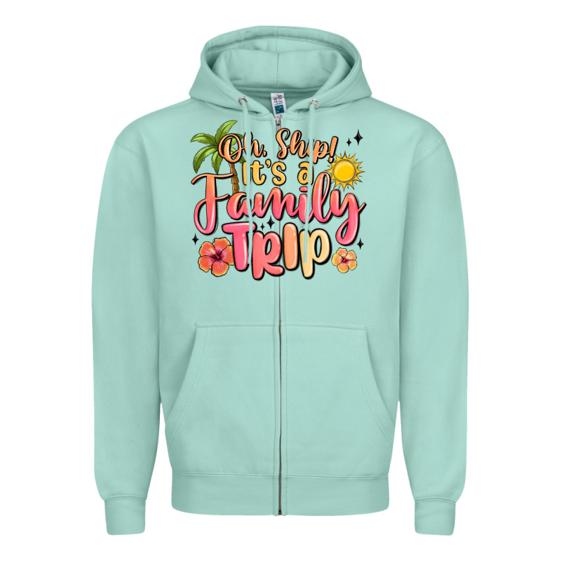 Oh Ship Its A Family Trip Summer Vacation Zipper Hoodie by MaliasSmallBusiness | Teevron