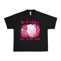 Black in october we wear pink breast cancer valleybal Urban Heavy Tee - JahusDesignShop
