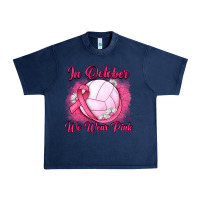 Navy in october we wear pink breast cancer valleybal Urban Heavy Tee - JahusDesignShop