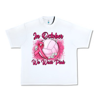 White in october we wear pink breast cancer valleybal Urban Heavy Tee - JahusDesignShop