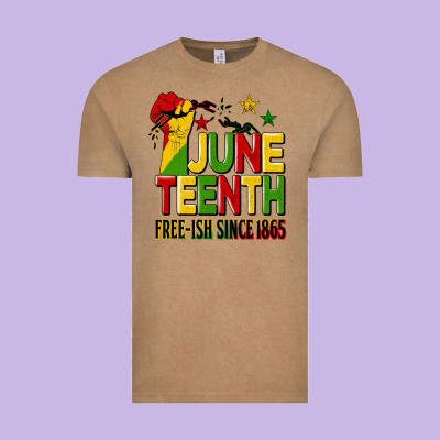 Juneteenth Fist Free Ish Since 1865 Vintage Tee Designed By Hra Design Shop