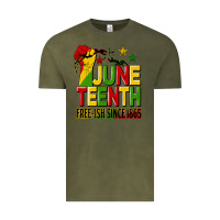 Vintage Olive juneteenth fist free ish since 1865 Vintage Tee - HRA Design Shop